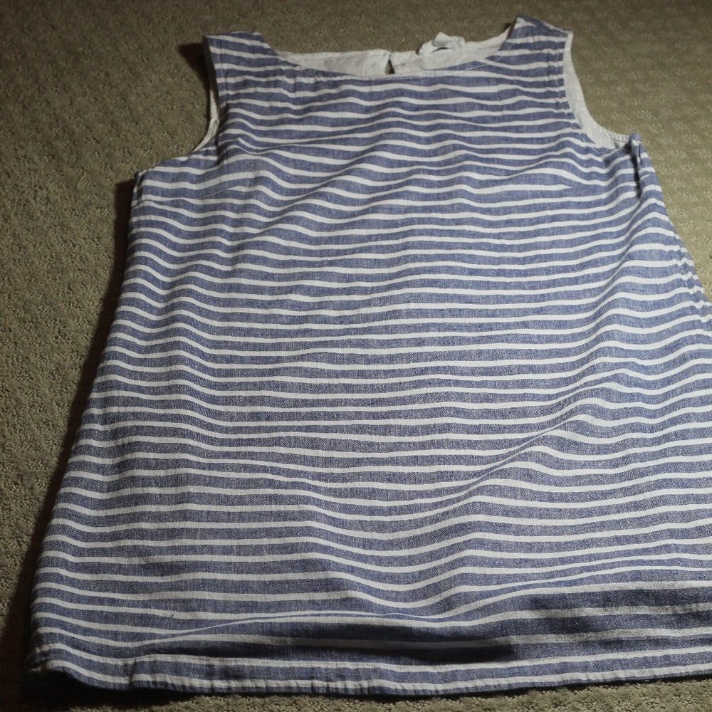 beachlunchlounge Size L Chambray Striped Dress